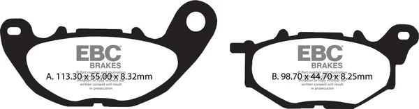 EBC - SFA705 - BRAKE PADS SFA705 ORGANIC SCOOTER