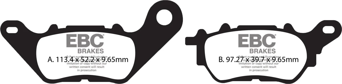 EBC - SFA706 - BRAKE PADS SFA705 ORGANIC SCOOTER
