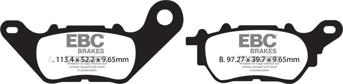 EBC - SFA706HH - BRAKE PADS SFA705HH DOUBLE-H SINTERED