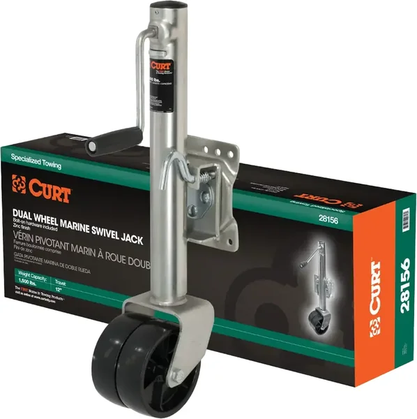 CURT - 28156 - CURT 1500 POUND DUAL WHEEL MARINE JACK