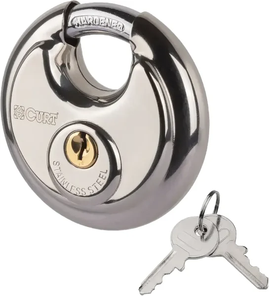CURT - 23084 - Curt Stainless Steel Round Padlock