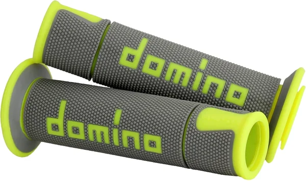 DOMINO RACING - A45041C5052B7-0 - A450 ROAD RACING GRIPS GRAY/FLO YELLOW PAIR