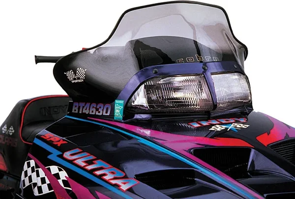 POWERMADD 11430 Smoke Tint Windshield - High-Impact Polycarbonate Clamp-On Windscreen for Powersports