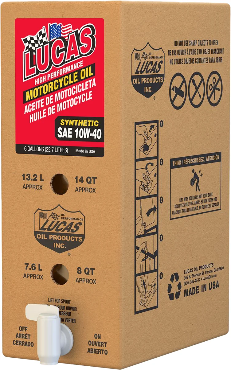 LUCAS 18040 SXS Synthetic Engine Oil - 10W-40 Full Synthetic for Powersports Engines