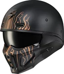 SCORPION EXO - COX-2117 - COVERT X OPEN-FACE HELMET TRIBE MATTE BLACK/COPPER 2X