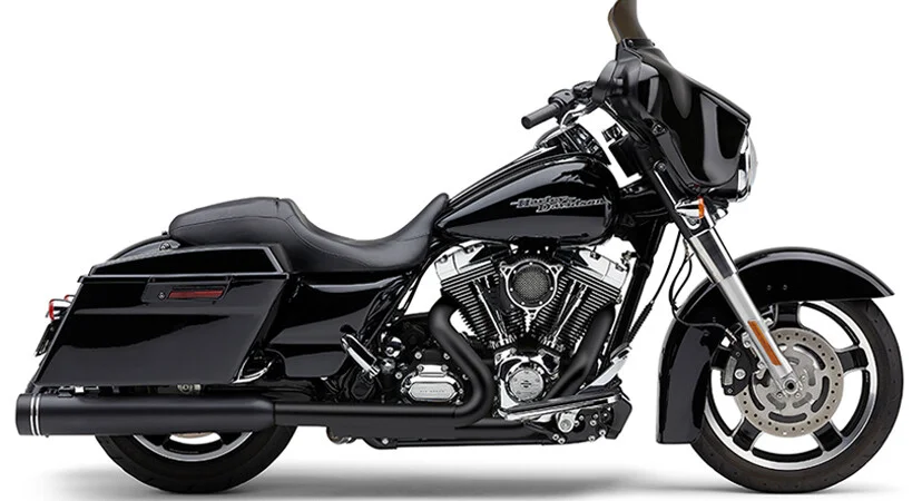 COBRA - 6290RB - 4.5" GROOVE TIP SLIP-ON BLACK FLH/FLT 95-16