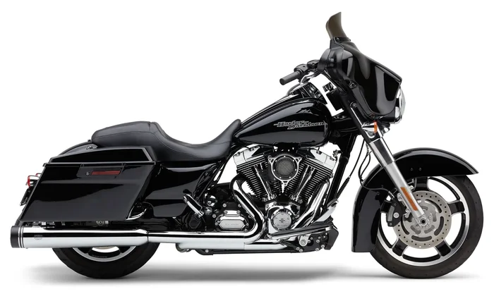 COBRA - 6290 - 4.5" GROOVE TIP SLIP-ON CHROME FLH/FLT 95-16