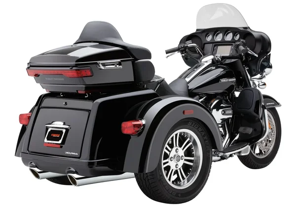 COBRA - 6303RB - 909-TWINS 4" SLIP-ONS BLACK TRI-GLIDE 09-22