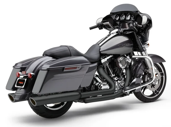 COBRA - 6108RB - 909-TWINS 4" SLIP-ONS BLACK FLH/FLT 17-22