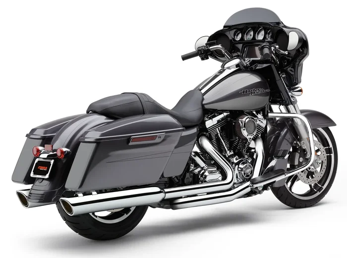 COBRA - 6106 - 909-TWINS 4" SLIP-ONS CHROME FLH/FLT 95-16