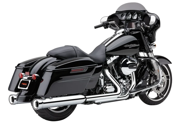 COBRA - 5201 - 4" NH SLIP-ONS CHROME INDIAN LEATHER BAG