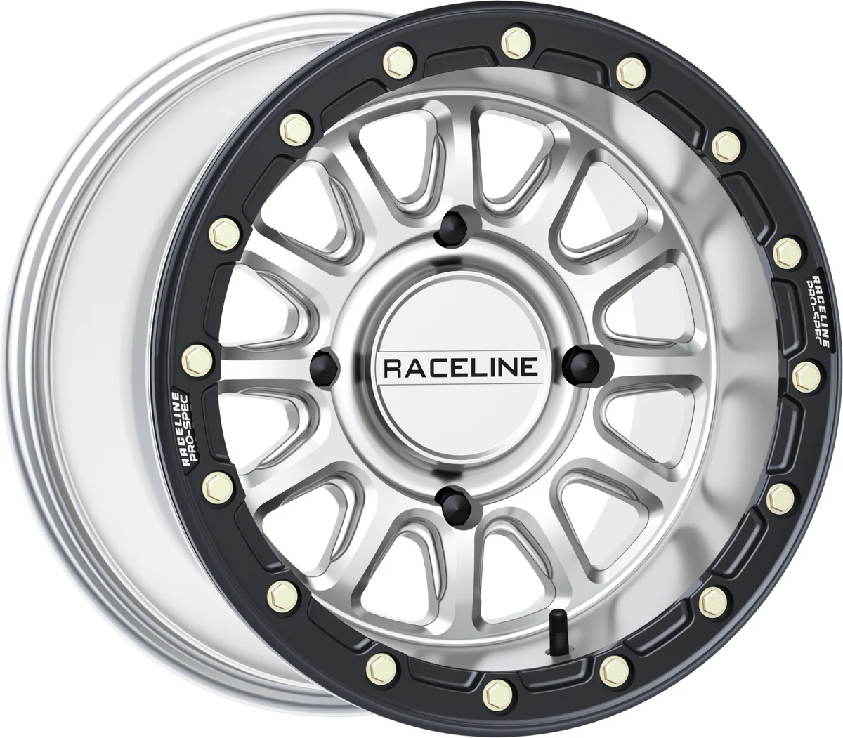 RACELINE - A14SB-51037+10 - Raceline A14 Alpha Beadlock Silver/Black