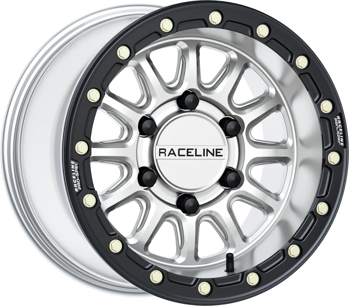 RACELINE - A14SB-51060+25 - Raceline A14 Alpha Beadlock Silver/Black