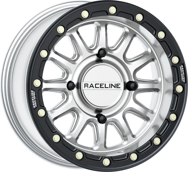 RACELINE - A14SB-57056+10 - Raceline A14 Alpha Beadlock Silver/Black