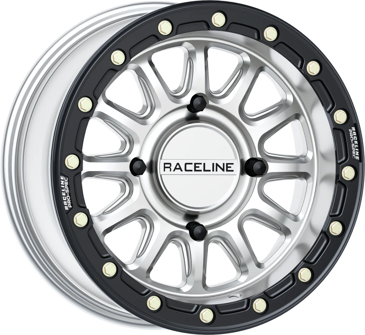 RACELINE - A14SB-57056+10 - Raceline A14 Alpha Beadlock Silver/Black