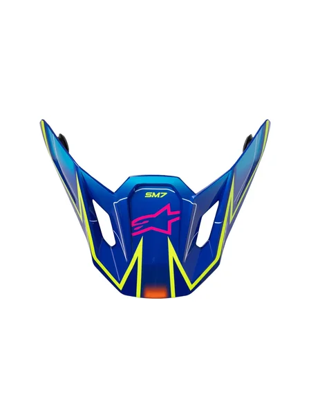 ALPINESTARS - 8981426-7254-TU - SM7 CAST VISOR ECE06 BLUE/PNK/YLW FLUO GLOSSY