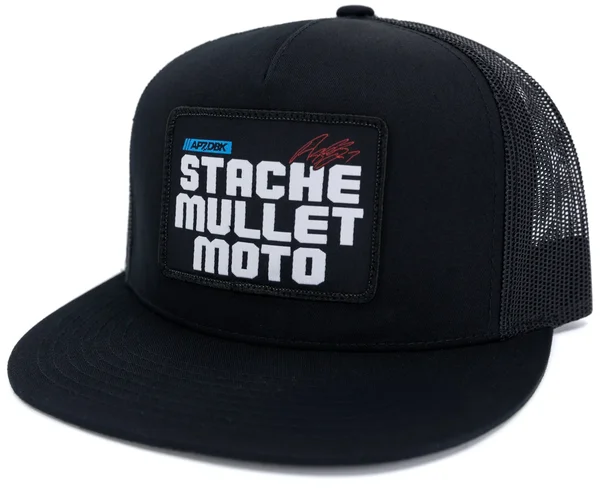 DBK - HAT-STACHE-2FIFTY - STACHE MULLET MOTO 2FIFTY HAT BLACK