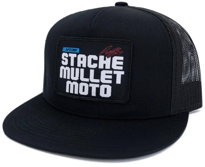DBK - HAT-STACHE-2FIFTY - STACHE MULLET MOTO 2FIFTY HAT BLACK