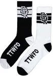 DBK - AC-STACKED2PK-SOCK - STACKED SOCKS 2 PACK BLACK AND WHITE