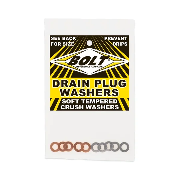 BOLT Aluminum Drain Plug Compression Washers - DPWM6.11-10 for Motorcycles & ATVs