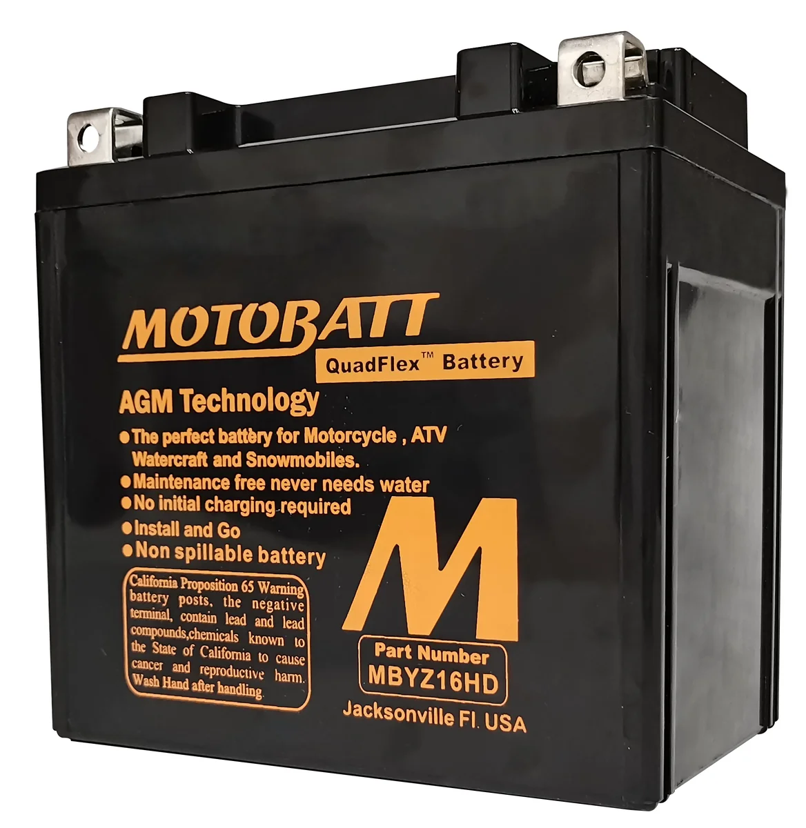 MOTOBATT - MBYZ16HD - MotoBatt Quadflex AGM Batteries