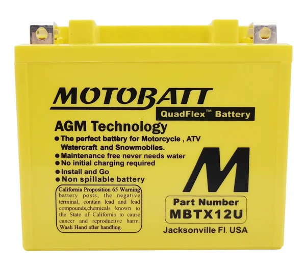 MOTOBATT - MBTX12U - MotoBatt Quadflex AGM Batteries