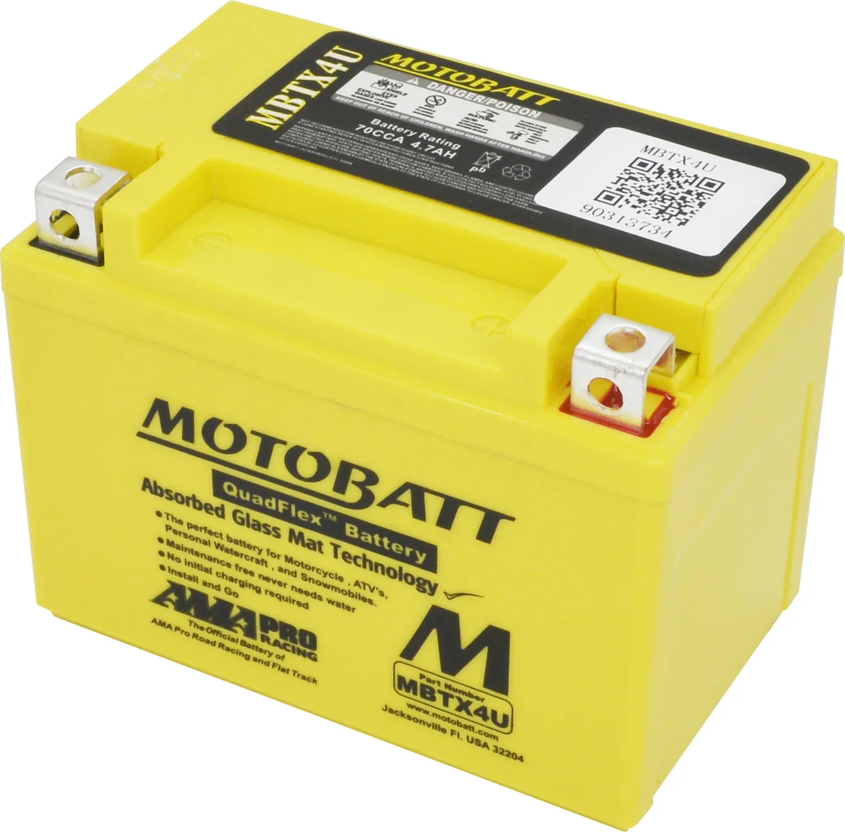MOTOBATT - MBTX4U - MotoBatt Quadflex AGM Batteries