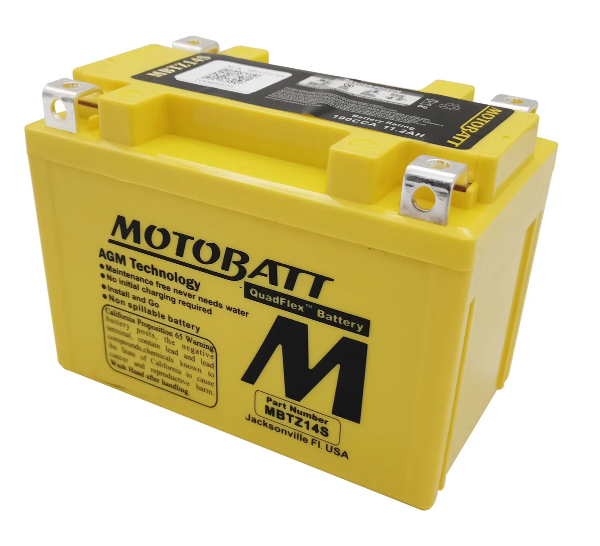 MOTOBATT - MBTZ14S - MotoBatt Quadflex AGM Batteries