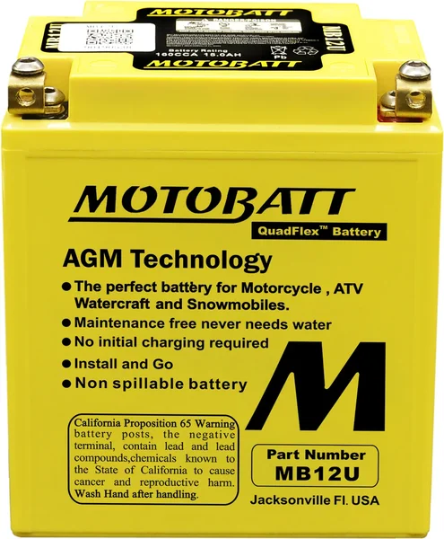 MOTOBATT - MB12U - MotoBatt Quadflex AGM Batteries