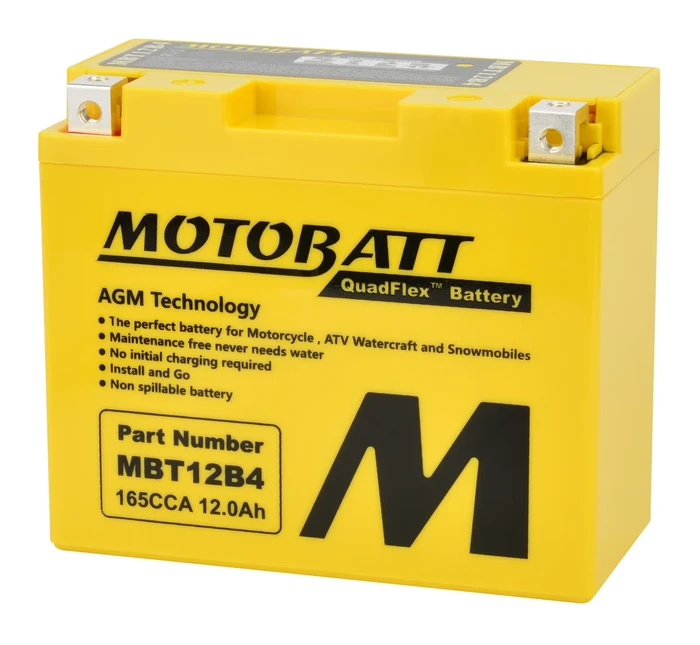 MOTOBATT - MBT12B4 - MotoBatt Quadflex AGM Batteries