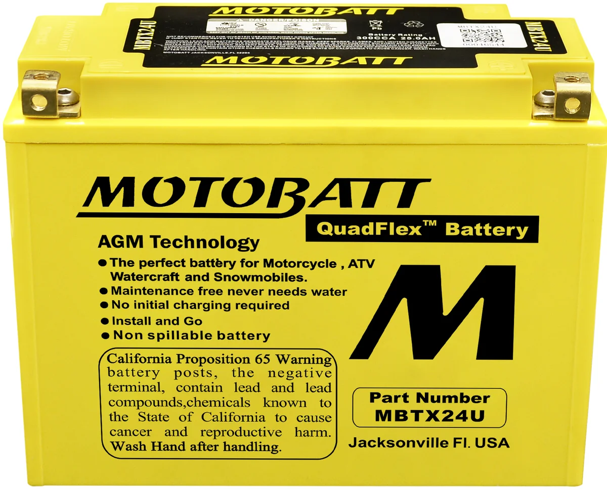 MOTOBATT - MBTX24U - MotoBatt Quadflex AGM Batteries