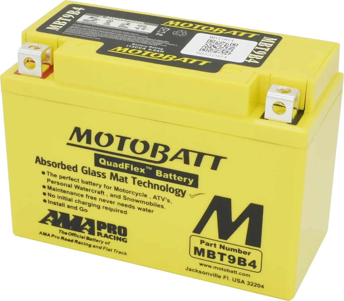 MOTOBATT - MBT9B4 - MotoBatt Quadflex AGM Batteries
