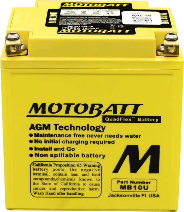 MOTOBATT - MB10U - MotoBatt Quadflex AGM Batteries