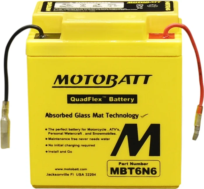 MOTOBATT - MBT6N6 - MotoBatt Quadflex AGM Batteries