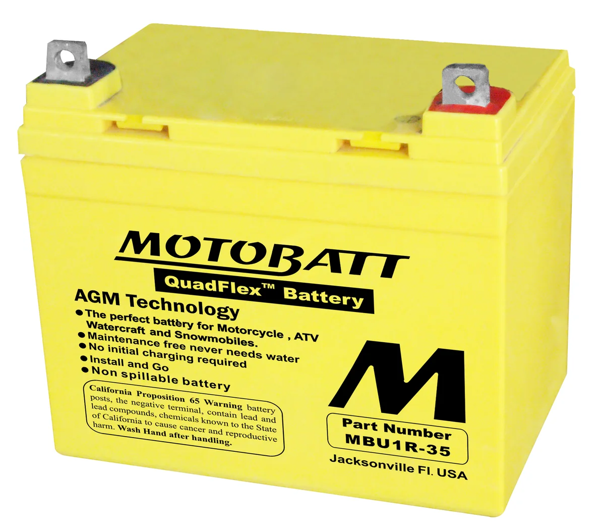 MOTOBATT - MBU1-35 - MotoBatt Quadflex AGM Batteries