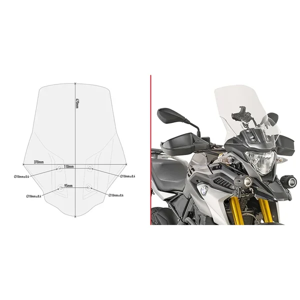 GIVI - D5126ST - Windscreen Specific