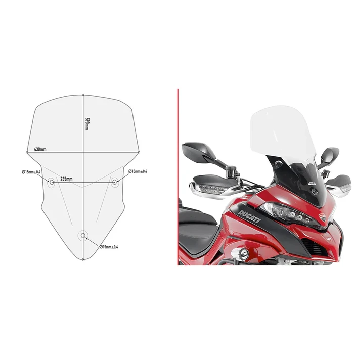 GIVI - D7406ST - Windscreen Specific