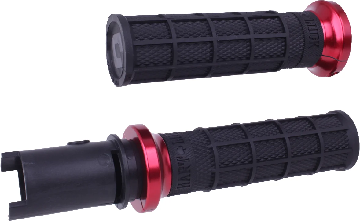 ODI - V31HTC-BB-R - LOCK-ON HART-LUCK; FULL-WAFFLE `23-24 CVO BLACK/RED