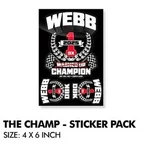 DBK - AC-CW2CHAMP-DECAL - THE CHAMP CW2 STICKER PACK 4X6 SHEET