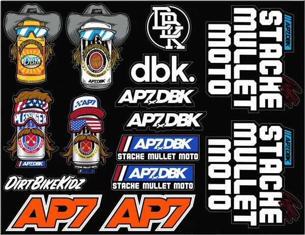 DBK - AC-AP7-SS-DECAL - AP7 STICKER SHEET 8.5"X11"