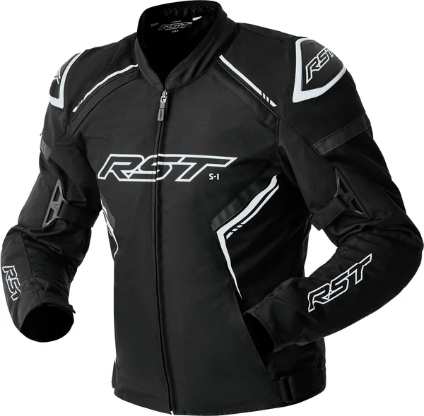 RST - 103614WHI-38 - S1 D3O TEXTILE JACKET BLACK/WHITE XS