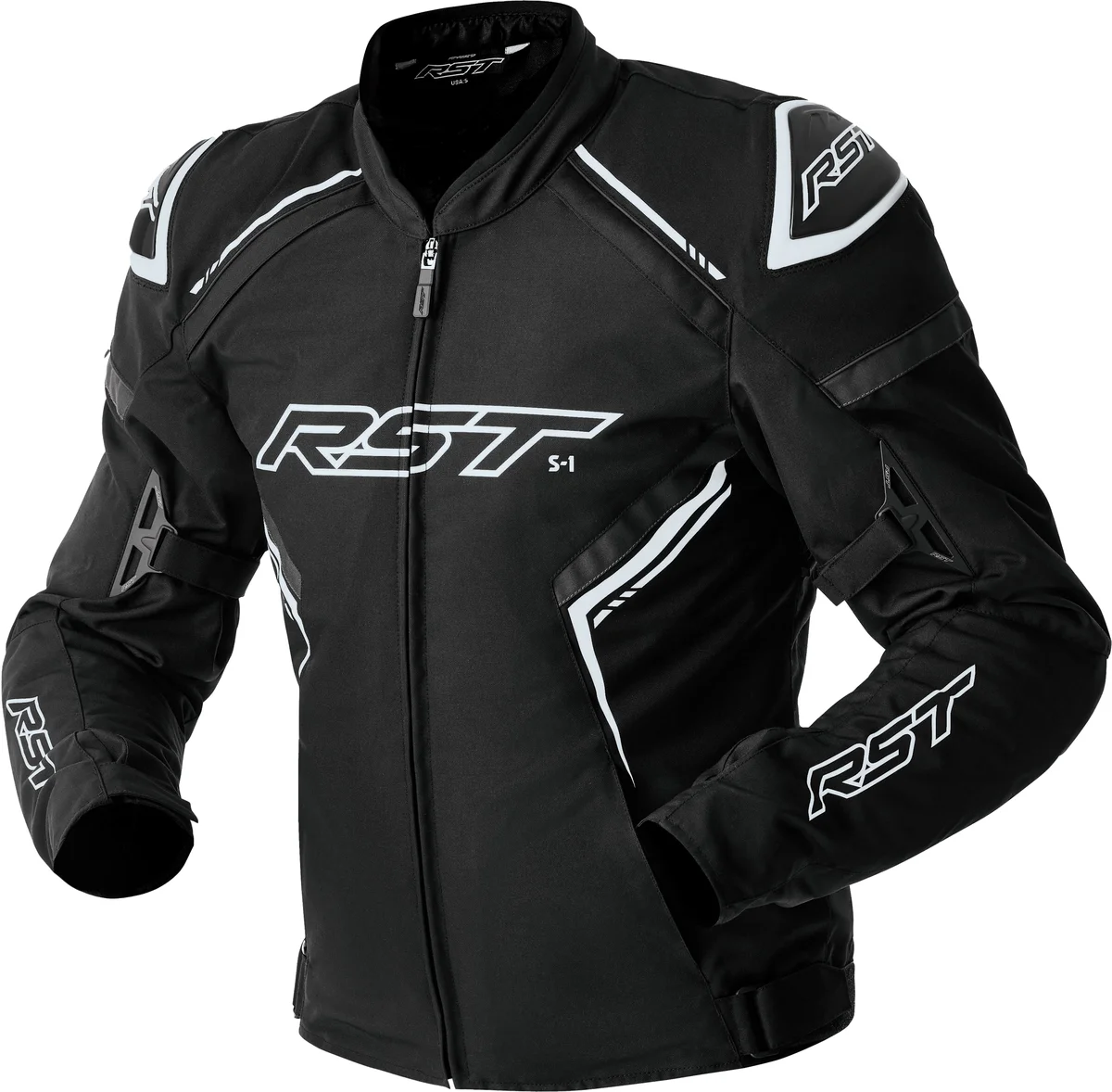 RST - 103614WHI-48 - S1 D3O TEXTILE JACKET BLACK/WHITE 2X