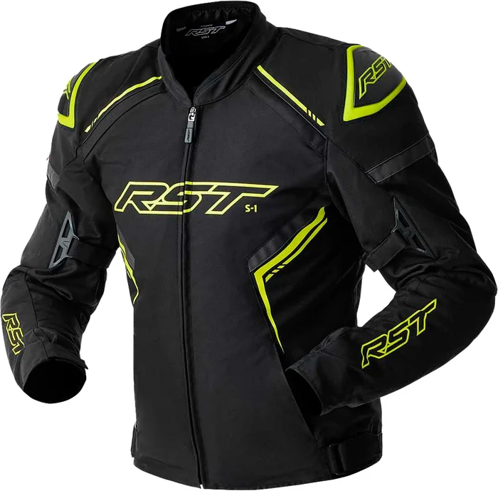 RST - 103614F.YEL-46 - S1 D3O TEXTILE JACKET BLACK/GREY/FLO YEL XL