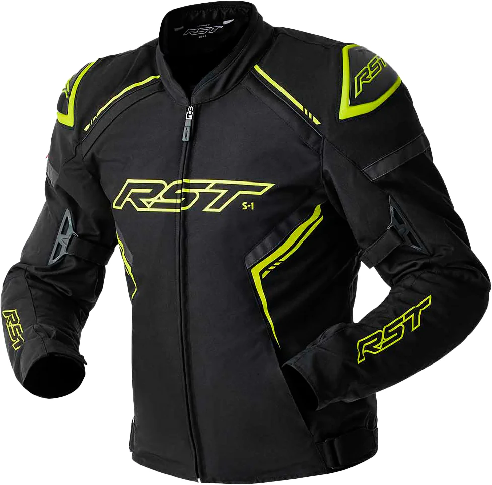 RST - 103614F.YEL-48 - S1 D3O TEXTILE JACKET BLACK/GREY/FLO YEL 2X