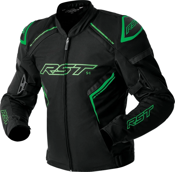 RST - 103614F.GRN-40 - S1 D3O TEXTILE JACKET BLACK/GREY/FLO GRN SM