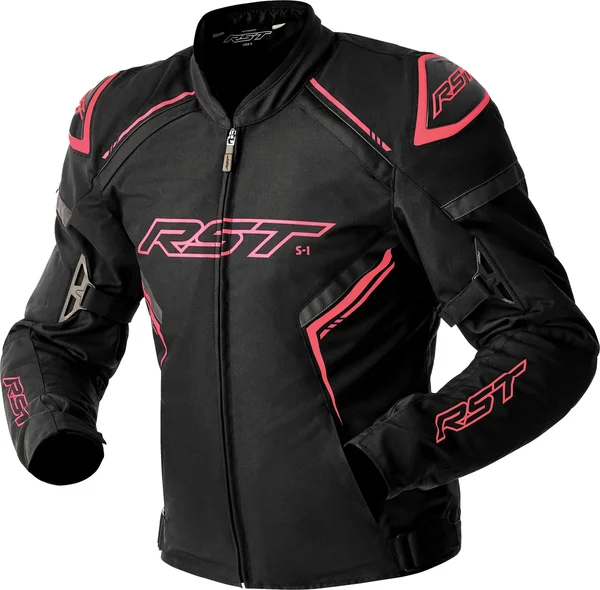 RST - 103629PNK-20 - S1 D3O TEXTILE LADIES JACKET BLK/FLO PINK 3XL