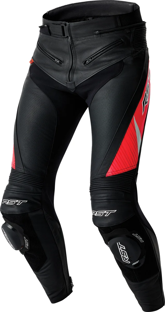 RST - 103636F.RED-36 - TRACTECH EVO 5 D3O PANTS BLK/FLO RED LEATHER XL