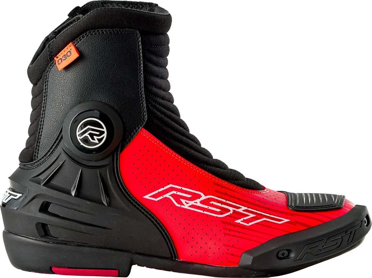 RST - 103697F.RED-43 - TRACTECH EVO D3O SHORT BOOT BLACK/FLO RED 10