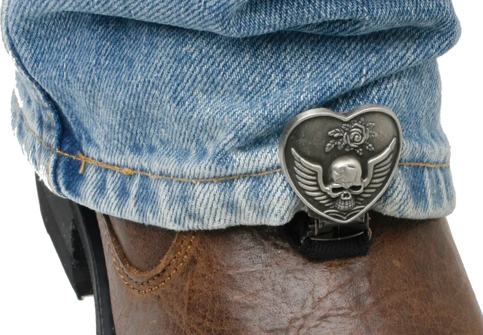 RYDER CLIPS - HSS-FC - CLIPS FOR STIRRUP/STRAP BOOTS HEART/SKULL