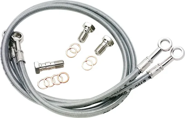 GBrakes - FK003D578-3 - BRAKE LINE FRONT SILVER SUZ